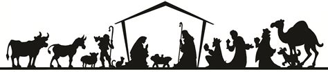 nativity silhouette  printable  calendar printable