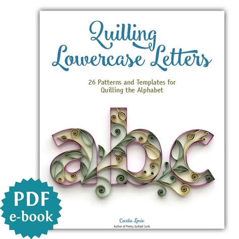 quilling letters lowercase  patterns  templates etsy quilling