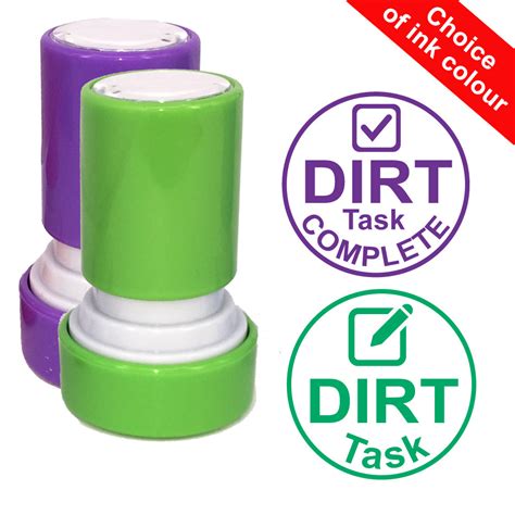 school stamps dirt task dedicated improvement reflection time