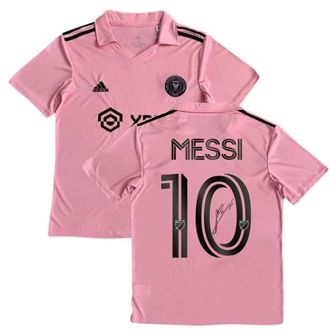Lionel Messi 10 Signed Inter Miami Fc 2023 24 Youth Home Jersey Pink