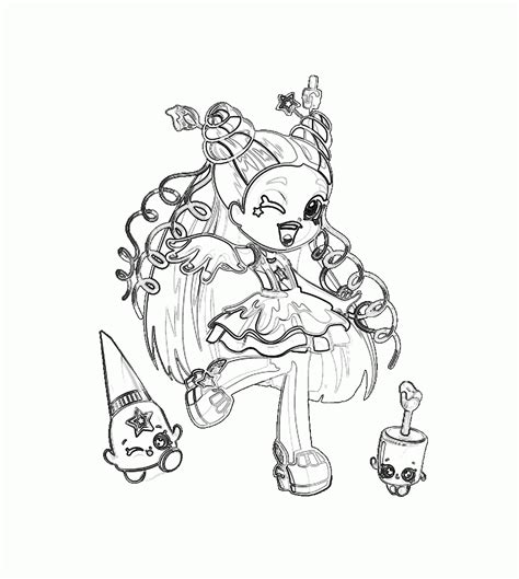 strawberry kiss from shopkins coloring page free