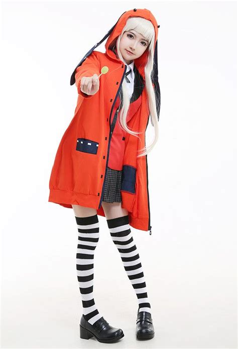 kakegurui compulsive gambler runa yomozuki hoodie coat cosplay