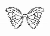 Butterfly Mask Coloring Template Printable Popular sketch template