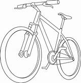 Bike Bicycle Coloring Clipart Pages Drawing Mountain Line Clip Handlebar Simple Cycle Transport Stem Rock Color Getdrawings Printable Families Getcolorings sketch template