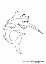Swordfish Coloring Idea Please Print Handout Below Click Benscoloringpages sketch template