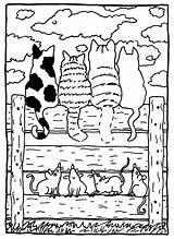 Kleurplaten Katten Dik Dikkie Kleurplaat Poezen Hek Animaatjes Kittens Huisdier Knutselen Bezoeken sketch template