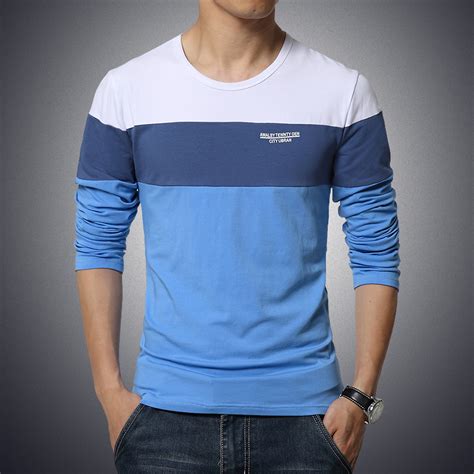 Hot Sale Men Tshirt Fashion T Shirts Summer Wear Long Sleeve 6 Colors 4