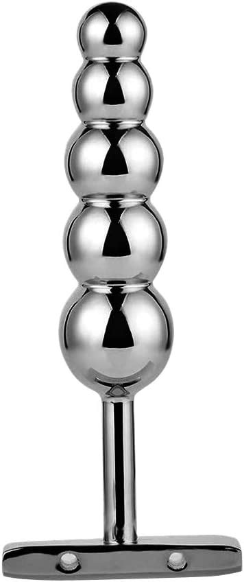 5 Balls Metal Anal Beads T Handle Butt Plug Anal Trainer