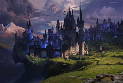 fantasy castle hd wallpaper  aaron limonick