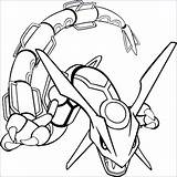Rayquaza Pokemon sketch template