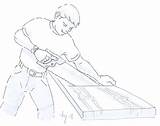 Carpenter Drawing Drawings Paintingvalley Cabinetmaker Woodworker Joiner sketch template