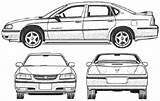Impala Chevrolet 2003 Blueprints Chevy Coloring Sedan Sketch Car Pages 1967 Template sketch template