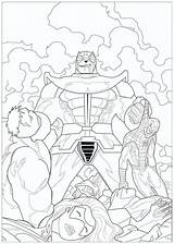 Thanos Hulk Defeated Endgame Xcolorings sketch template