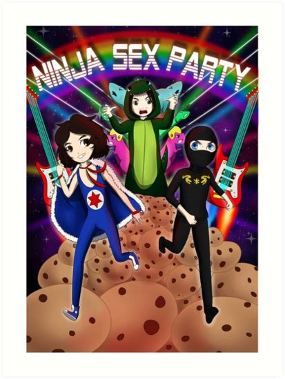 Ninja Sex Party Art Prints By Rissyhorrorx Redbubble