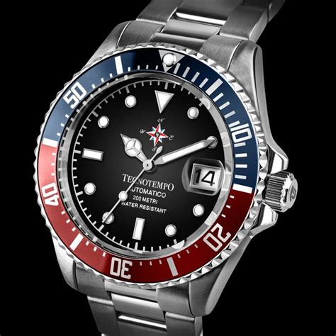 tecnotempo diver  metri wr special limited edition wind rose ttrdvrb red blue