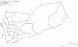 Yemen Map Blank Governorates Maps Outline Aden Asia sketch template