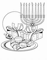 Coloring Hanukkah Pages Menorahs Chanuka Symbols Chanukah Jewish sketch template
