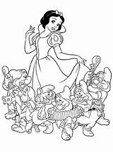 Dwarfs Seven Coloriage Zwerge Blanche Schneewittchen Names Neige Malvorlage Ausmalbilder Sieben Imprimer Prinzessin sketch template