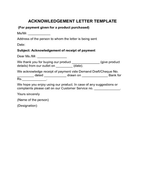 acknowledgement letter sample edit fill sign  handypdf