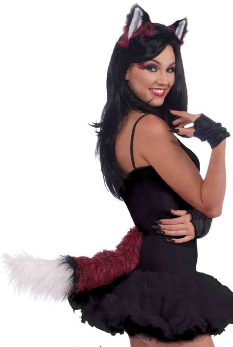 Red Fox Ears And Tail Costume Kit Sexy Furry Plush Deluxe Furry Cosplay