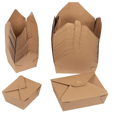 kraft paper   box  pack disposable food containers  sizes