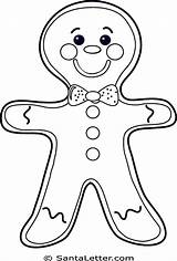Gingerbread Coloring Man Pages Christmas Clipart Printable Outline Drawing Template Kids Sheet Color Pain Printables Bonhomme Family Woman Clip Cliparts sketch template