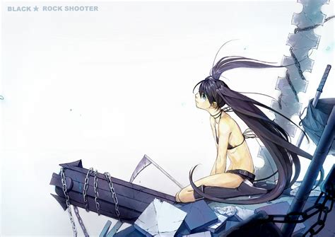 Black Rock Shooter Chain Gun Kawai Makoto Kuroi Mato Long Hair