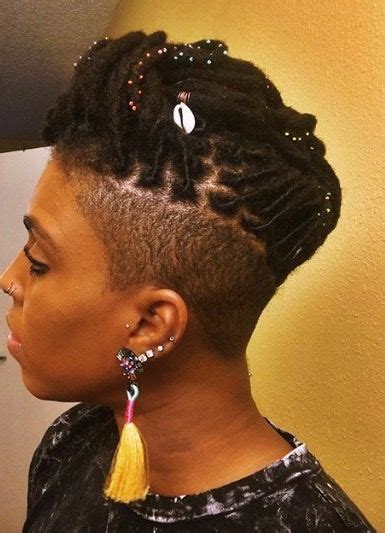 loc sprinkles braids with shaved sides short locs hairstyles