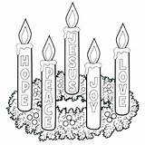 Advent Coloring Wreath Pages Printable Color Getcolorings Getdrawings sketch template