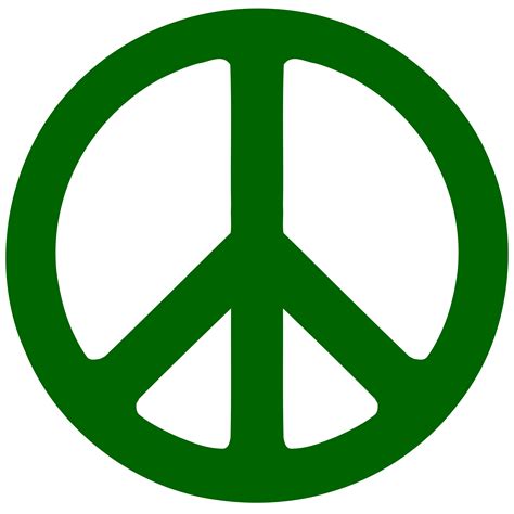 green peace signs clipart