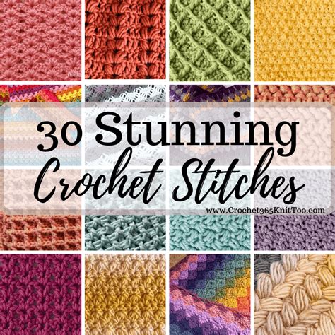 crochet stitch patterns  charts