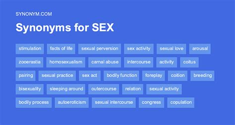 another word for sex synonyms and antonyms