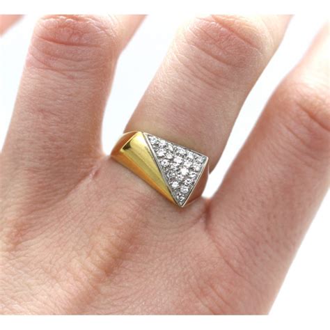 diamond cluster ring set  ct yellow gold