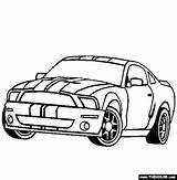 Coloring Shelby Gt500 Mustang Colorare Disegni Trasporto Mezzi Car Macchine Automobili sketch template