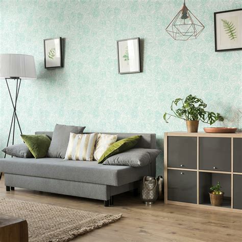 mint green  grey living room ideas