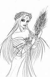 Greek Demeter Goddess Coloring Pages Drawing Deviantart Kids Mythology Gods Adult Ancient Götter Griechische Colouring Persephone Sheets Draw Hades Aphrodite sketch template