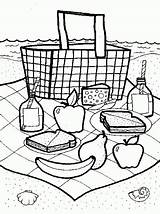 Picnic Coloring Basket Crafts Preschool Theme Kids Pages Printable Baskets Food Family Craft Drawing Picnics Fun Colouring Activities Funfamilycrafts Friends sketch template