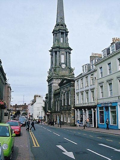 ayr photo gallery  view   town hall spire  clock  sandgate