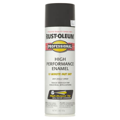 black rust oleum professional high performance gloss enamel spray