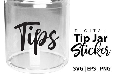 tip jar decal sticker tips