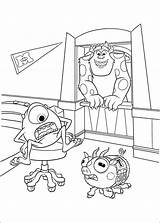 Coloring University Monsters Pages Sulley Mike Colouring Fun Room Barges Into Coloriage Characters Kids sketch template