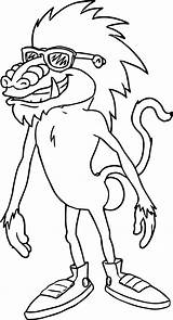 Coloring Baboon Cartoon Animal Wecoloringpage Pages sketch template