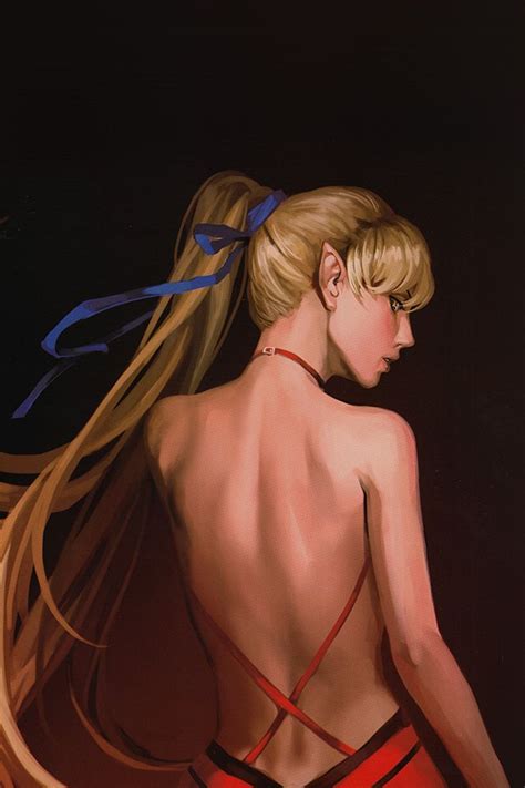 aq43 anime long hair girl sexy back wallpaper