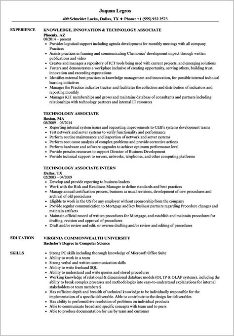 sample resume  associate degree resume  gallery