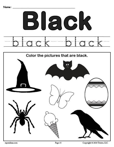 color black worksheet   color worksheets  preschool