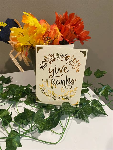 blank personalized thanksgiving cards etsy
