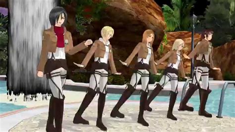 Snk Attack On Titan Mmd Sexy Love Snk Girls Youtube