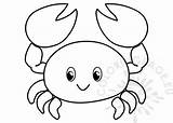 Crab Template sketch template