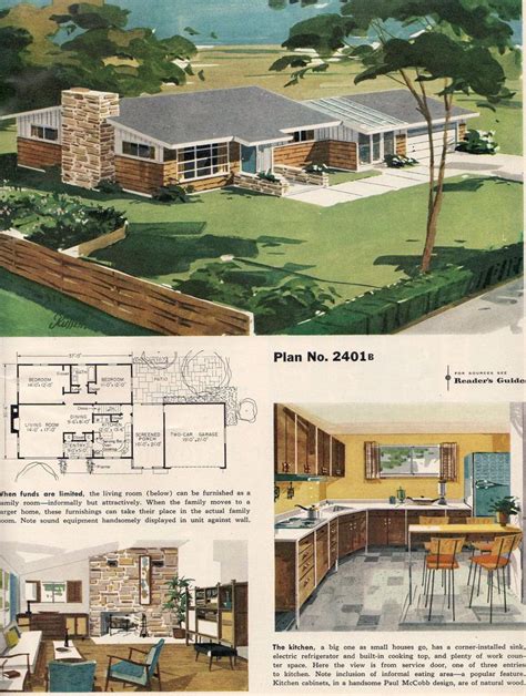 images  atomic ranch  pinterest house plans modern houses  mid century ranch