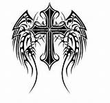 Cross Wings Angel Tattoo Drawing Designs Tribal Kidman Aj Tattoos Deviantart Crosses Wing Sketches Celtic Clipart Drawings Medievais Símbolos Superb sketch template